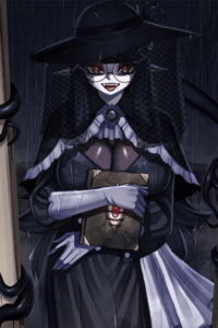 La damisela de la mansión embrujada.